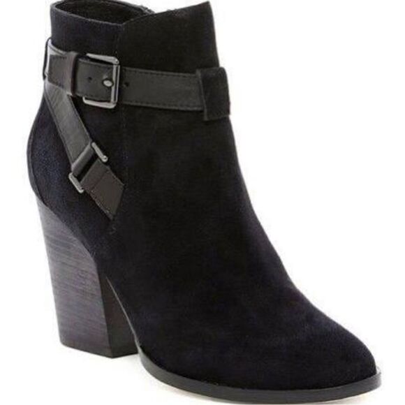 Cole Haan Black Minna Grand OS Suede Booties B91 - Picture 1 of 10